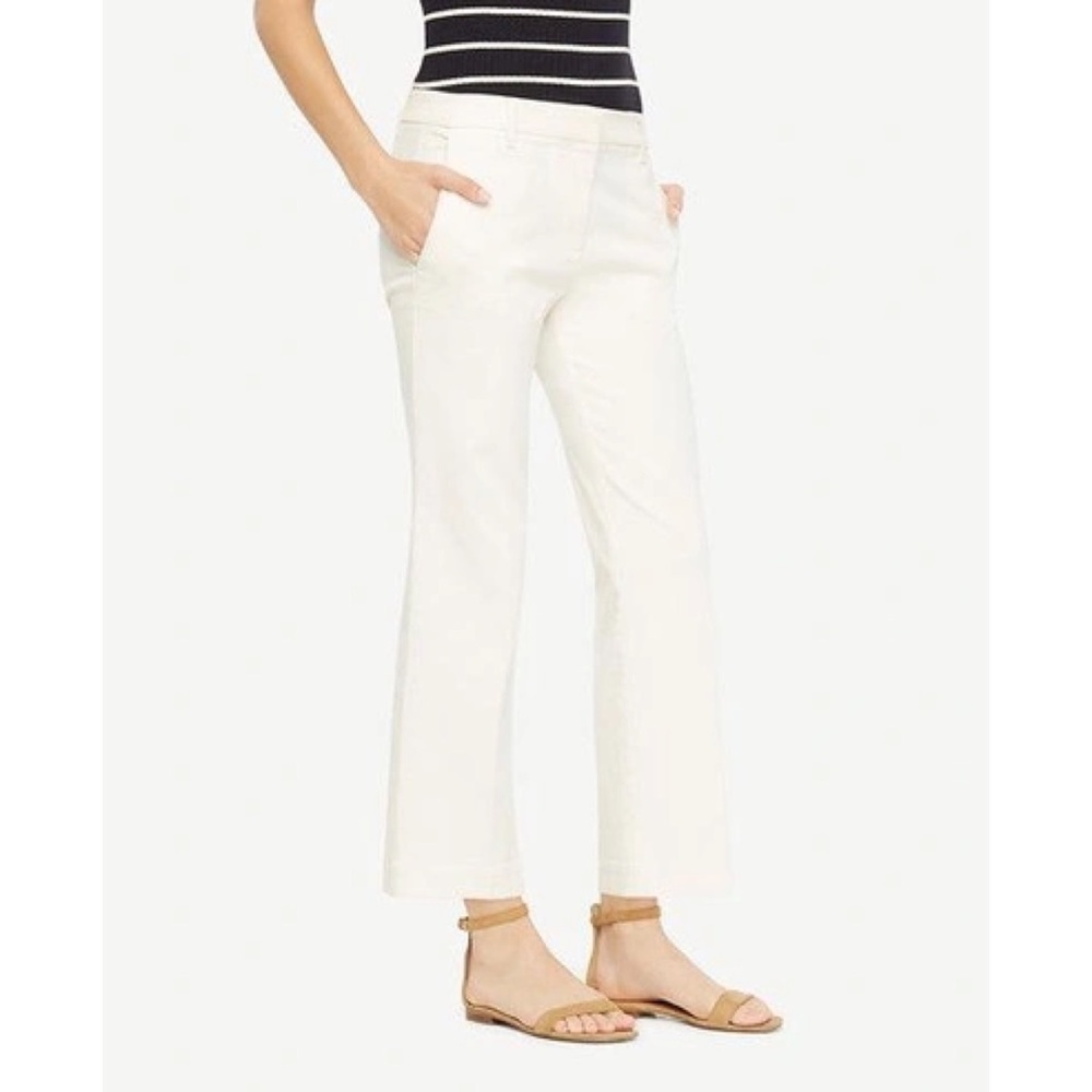 ANN Taylor crop pants devin fit off white